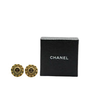 [Pre-owned] Chanel Gold Plated Acrylic CC Clip On Earrings