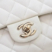 [Pre-owned] Chanel Medium Classic Caviar Double Flap