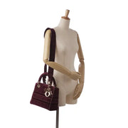 [Pre-owned] Dior Medium Velvet Cannage Lady D Lite