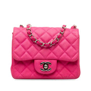 [Pre-owned] Chanel Mini Square Classic Caviar Single Flap